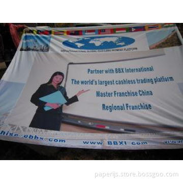 HD Polyester Red White Blue large banenr printing on polyes